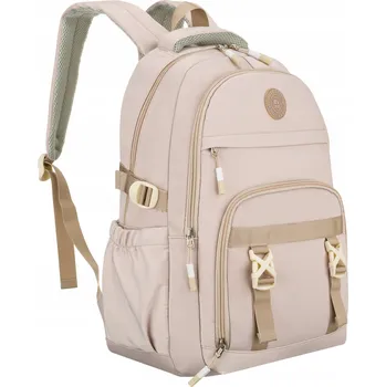 Školní batoh Školní batoh vícekomorový Peterson odstíny hnědé a béžové 26 l