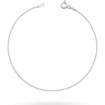 Náramek STŘÍBRNÝ Dámský Náramek ryzost 925 Řetízek Diamantem Broušená Kulička 18cm