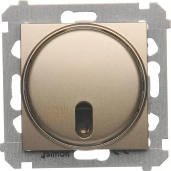 vypínač Vypínač tlačítkový, s možností dálkového ovládání, s relé,, Simon 54 DWP10P.01/44, zlatá metalizovaná