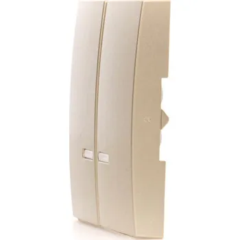 vypínač Kryt 2 násobný se světelným průzorem pro přístroje: SW6/2XLM, SW7/2XM, SW6P1 m, Simon 54 DKW9L/44, zlatá metalizovaná