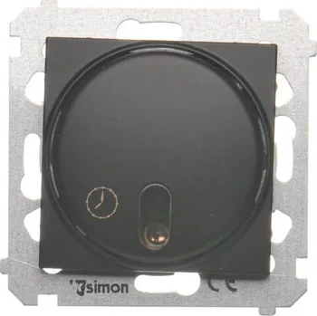 vypínač Vypínač s opožděným vypnutím s relé, Simon 54 DWC10P.01/49, černá metalizovaná