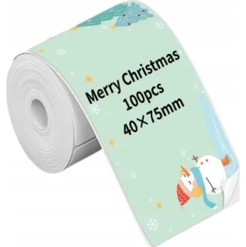 Samolepící etiketa Vánoční samolepicí etikety 40x75mm samolepky do tiskárny Phomemo M