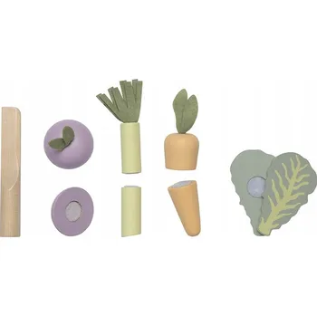 Dřevěná hračka Dřevěná sada zeleniny na krájení a skládání