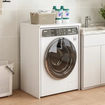 Koupelnový nábytek Koupelnová skříňka bílá nad pračku 64CM