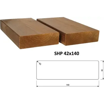 Příslušenství pro plot Hoblovaný hranol SHP 42 x 140 x 3000 mm - THERMOWOOD, lepený