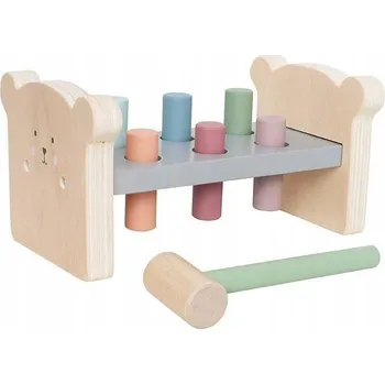 Dřevěná hračka Jabadabado Zatloukačka s medvídkem