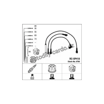 Zapalovací kabel Sada kabelů pro zapalování NGK RC-OP418 - OPEL
