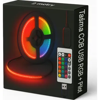 LED páska LED Páska Herní COB TV Monitor USB RGB 2m + Dálkový Ovladač