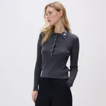 Reserved - Halenka s dekorativním límcem - tmavě šedá - 447ID-90M - 447ID-90M-XL