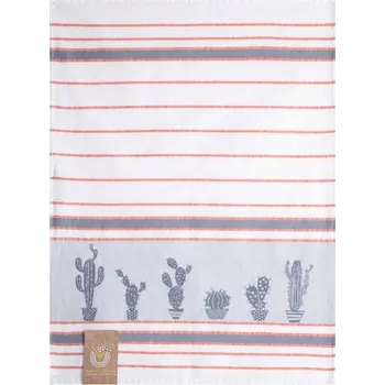 Utěrka Kuchyňská Utěrka Kaktus 50x70cm oranžová 100% bavlna