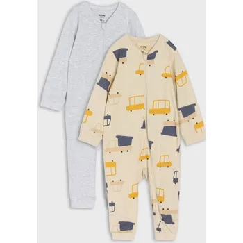 Sinsay - Sada 2 kusů bavlněných overalů - béžová - 632EM-02X - 632EM-02X-74