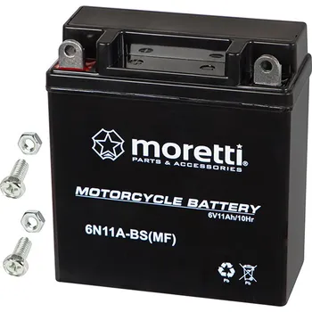 Motobaterie Motocyklová baterie 6V 11Ah 6N11A-4B MORETTI