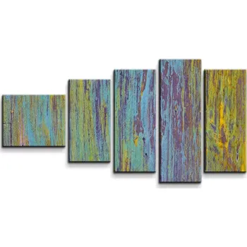 Obraz Sablio Obraz - 5-dílný Dřevěná abstrakce - 100x60 cm