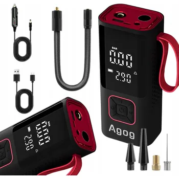 Kompresor Bezdrátový kompresor do auta Agog s powerbankou a LED svítilnou