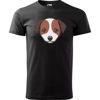 Sablio Tričko s potiskem pro milovníky psů Jack Russell teriér - černé 5XL