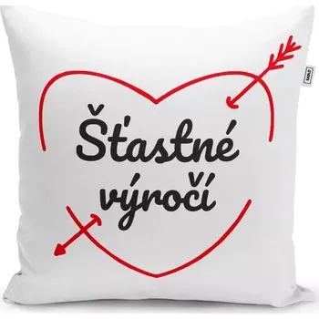 Polštář Sablio Polštář Šťastné výročí: 40x40 cm