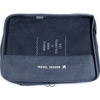 Příslušenství k zavazadlu Sada cestovních organizérů do kufru 7 ks, střední, 2 modrá jeans