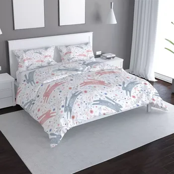 Povlečení Sablio Povlečení Folklórní zajíčci - 140x220 / 90x70