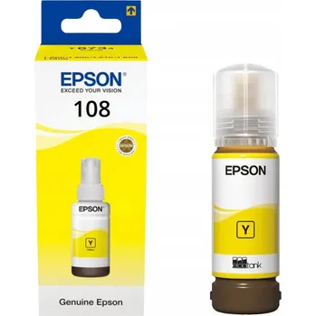 Inkoust EPSON EcoTank 108 Žlutý 70 ml C13T09C44A
