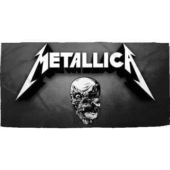 Sablio Ručník METALLICA Lebka Šedá - 30x50 cm