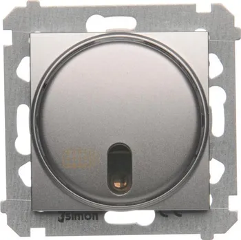 vypínač Vypínač tlačítkový, s možností dálkového ovládání, s relé,, Simon 54 DWP10P.01/43, stříbrná metalizovaná