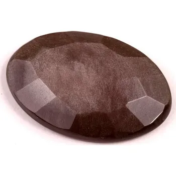 Sběratelství Kabošon Broušený Stříbrný Obsidián č.6711 (30x20x6mm)