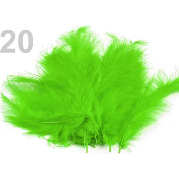 Pštrosí peří zelená světlá č.18