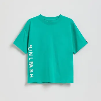 Reserved - Bavlněné tričko - petrolejová - 930HR-67X - 930HR-67X-152