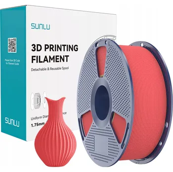 3D tisk PLA filament Sunlu 1,75 mm 1 kg červený