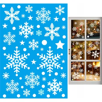 Vánoční dekorace VÁNOČNÍ NÁLEPKY Dekorace na okno, sklo SNĚHOVÉ VLOČKY