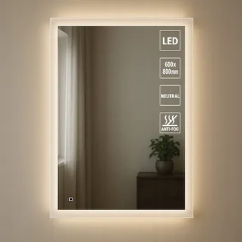 Zrcadlo Zrcadlo do koupelny obdélníkové 600x800 3 BARVY ANTIPARA