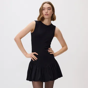 Dámské šaty Reserved - Mini šaty typu balón - černý - 975GA-99X - 975GA-99X-L