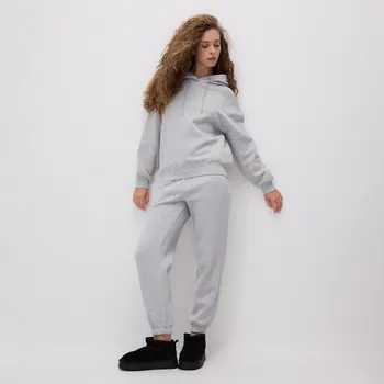 Dámské kalhoty Reserved - Teplákové kalhoty se stahováním - světle šedá - 669GA-09M - 669GA-09M-M