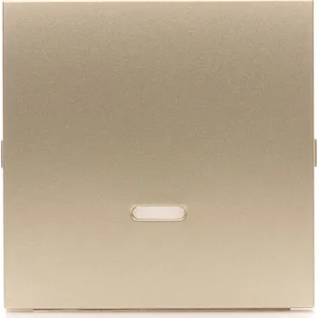 vypínač Kryt 1 násobný se světelným průzorem pro přístroje spínačů a tlačítek, Simon 54 DKW1L/44, zlatá metalizovaná