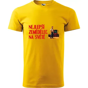 Pánské tričko Sablio Tričko s potiskem Nejlepší zemědělec na světě - žluté L