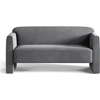 Pohovka Šedá sametová pohovka 140 cm Abby – Micadoni ID_1824326