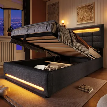 Postel Jednolůžková dřevěná postel Arhatreya 90x200 cm šedá