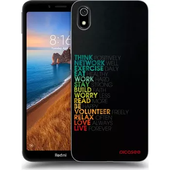 Pouzdro na mobilní telefon Picasee silikonový průhledný obal pro Xiaomi Redmi 7A - Motto života