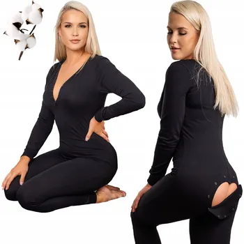 Dámský overall Sleepdo kombinéza/ overal s klopou Glam černá velikost S