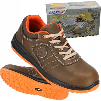 Pracovní obuv DEDRA PRACOVNÍ POLOBOTKY BOZP CRAZY HORSE S OCELOVOU ŠPIČKOU S3 SRC BH9P4VK VEL 42