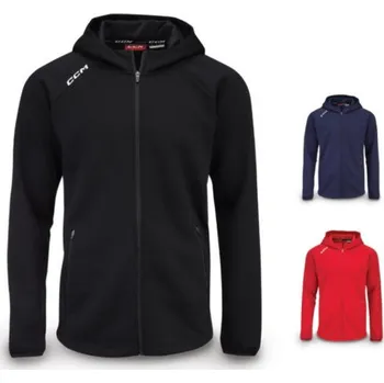 Pánská mikina CCM Mikina CCM Locker Room Full Zip YTH, Barva NAV, Velikost XS 946131