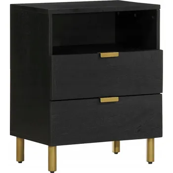 Noční stolek Noční stolek, černý, 50x33x62 cm, dřevotříska