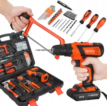 Vrtačka Aku Vrtačka Akumulátorový příklepový šroubovák Kraft&Dele Kovová hlava 2xAKU