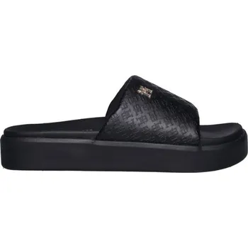 Dámské pantofle Dámské pantofle Tommy Hilfiger PLATFORM MONOGRAMPOOLSLIDE 36 Černá, Zlatá