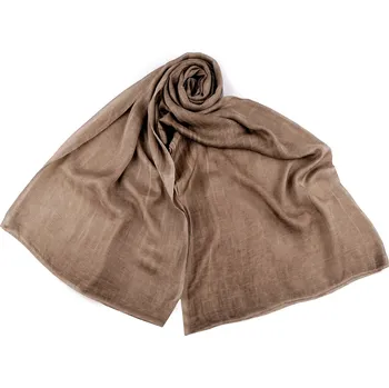 Šátek Letní šátek / šála melír viskózový 80x210 cm, velké, 2 béžová