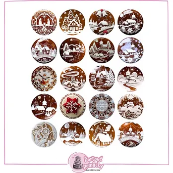 Jedlá dekorace na dort ozdobSi Vánoční perníčky 2 - jedlý papír nebo fondánový list - Jedlý papír / Decor gel 50 g +39 Kč