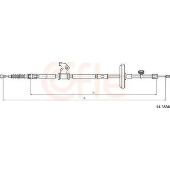 Auto-moto Lanovod parkovací brzdy COFLE 11.5836