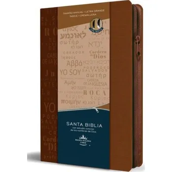 Populárně naučná literatura pro dospělé Biblia Rvr 1960 Letra Grande Tama?o Manual Cremallera E Indice Canela Nombres de Dios / Spanish Bible Rv60 Handy Size Large Print Brown Names of God I (Brožovaná)
