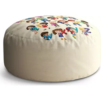 Taburet Sablio Taburet Circle Abeceda: 38x48 cm