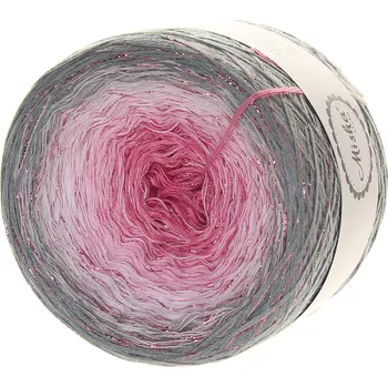 Příze Vánoční něha růžový lunární lurex 3-nitka 750 m - Misha style příze